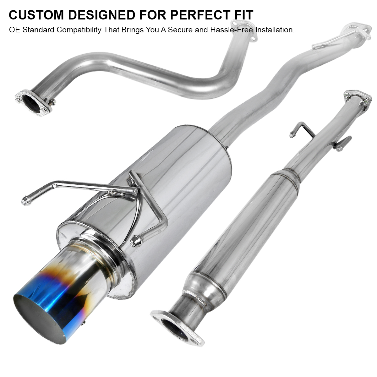Spec-D Tuning Exhaust Catback System Compatible With Honda Accord 1990 1993
