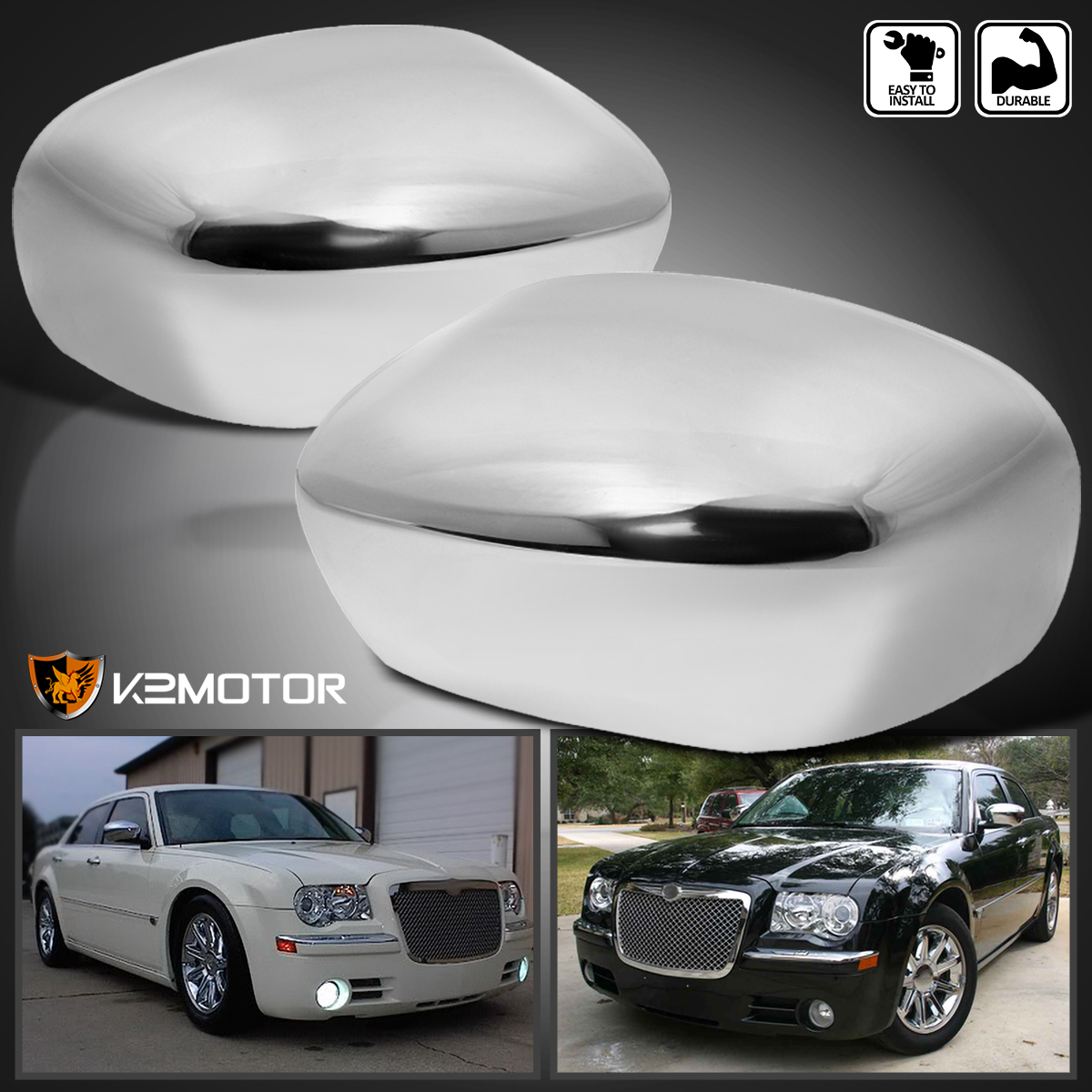 2005-2008 Dodge Magnum Chrome Mirror Cover 2005-2010 Chrysler 300