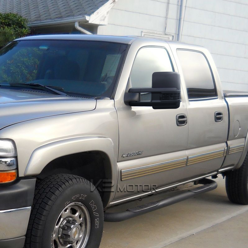 99-02 Silverado Sierra Facelift POWER+HEATED Tow Mirrors w/Smoke LED