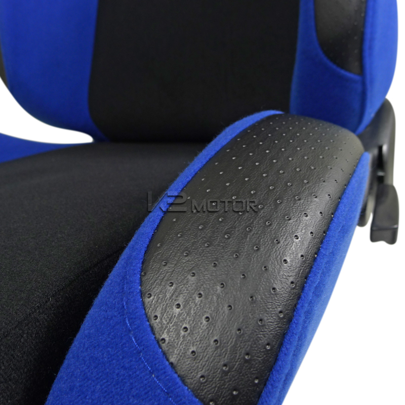 JDM BLUE RACING BUCKET SEATS w/ 4POINT HARNESS RACING HARNESS eBay