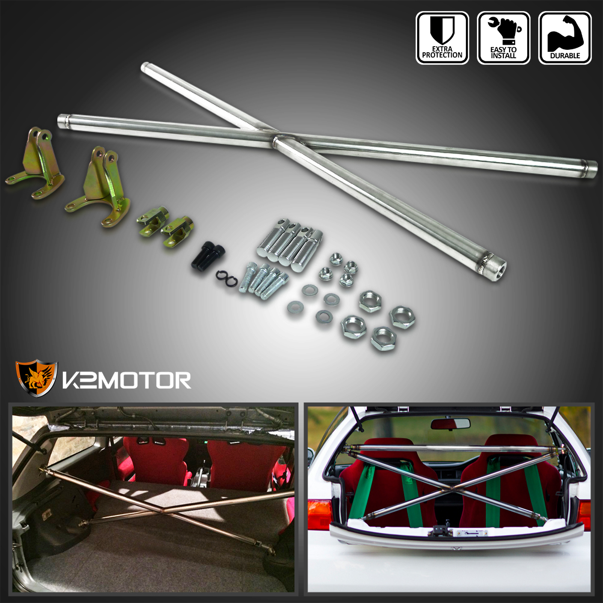 For 9295 Honda Civic 3 Door Hatchback EG JDM Rear XCross Strut Bar CX