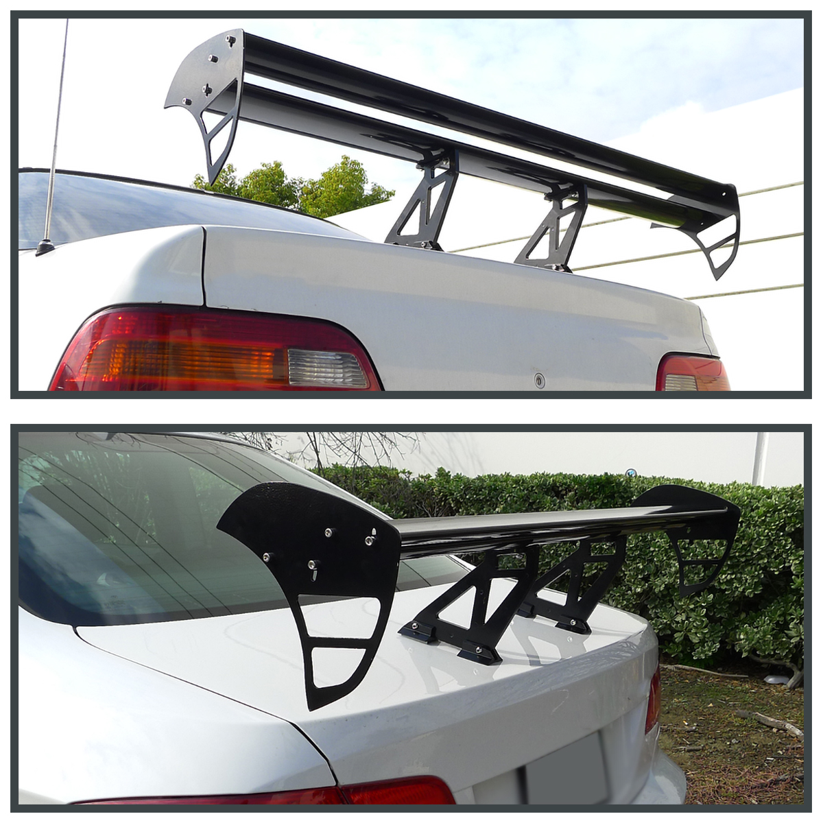 Universal Black Aluminum Adjustable GT Double Deck F1 Style