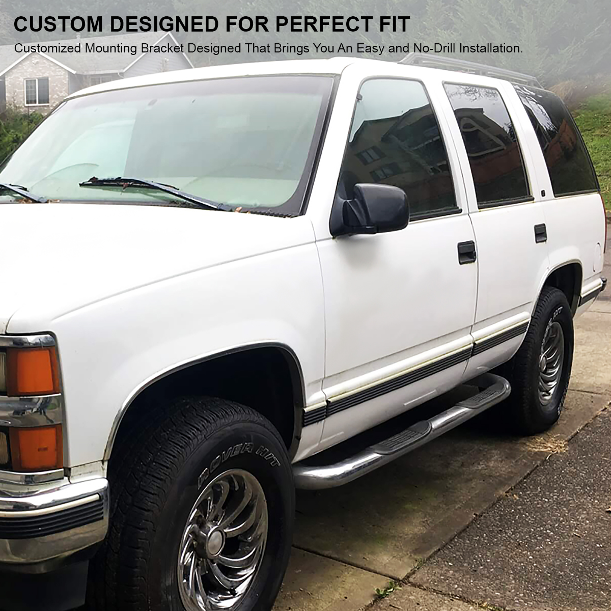 19951999 Tahoe Yukon 4dr Chrome Side Step Nerf Bar Running Boards eBay