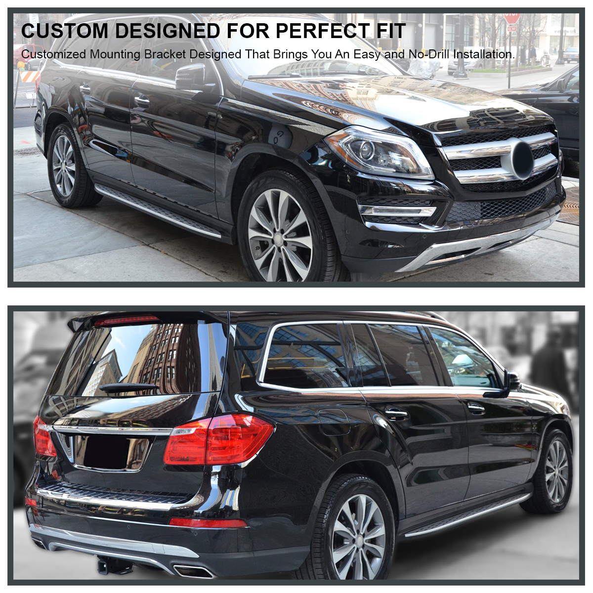 For 20132018 MercedesBenz GL450 GLS X166 Aluminum Running Board Side