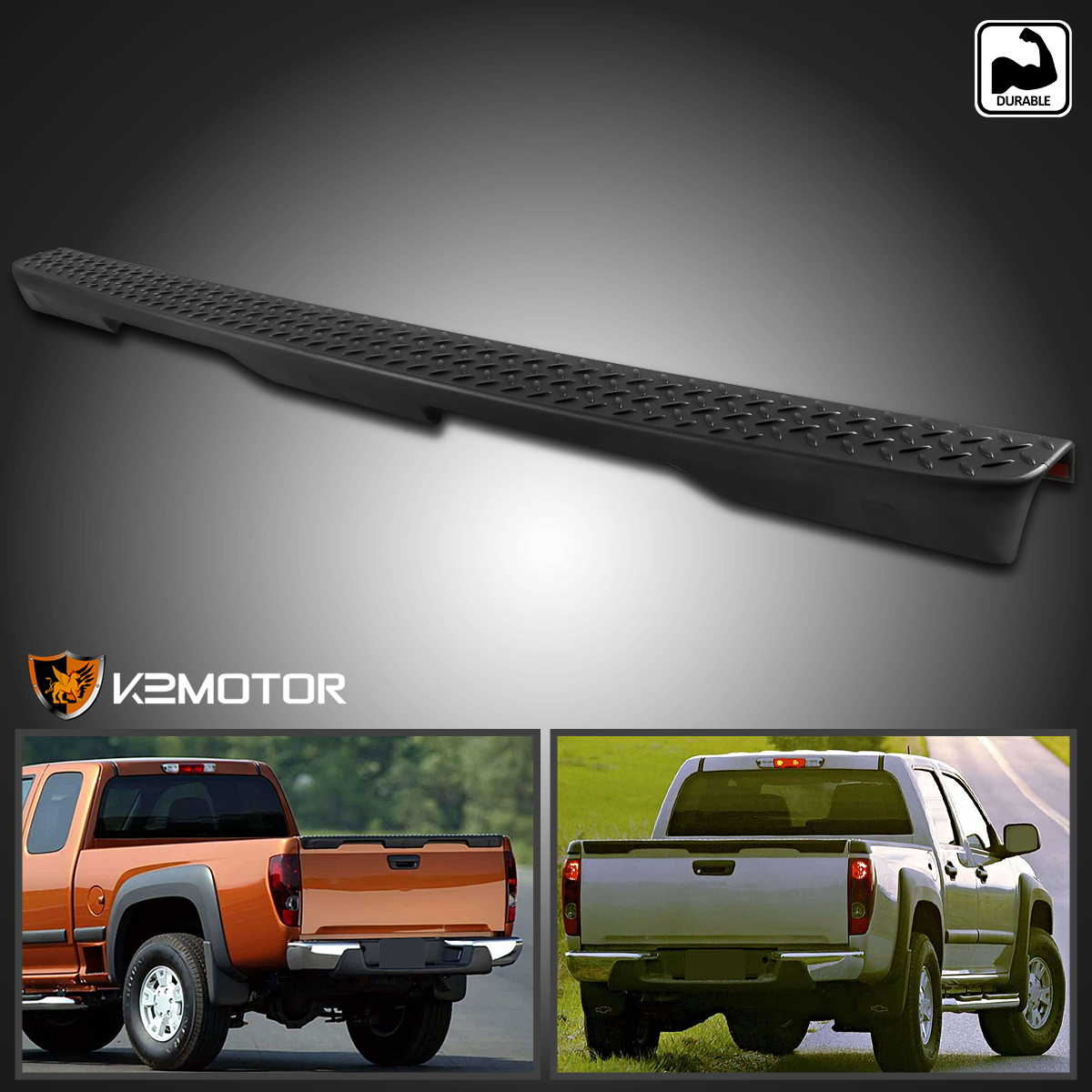 20042012 Chevy Colorado Black Tailgate Molding Cap Protector Spoiler