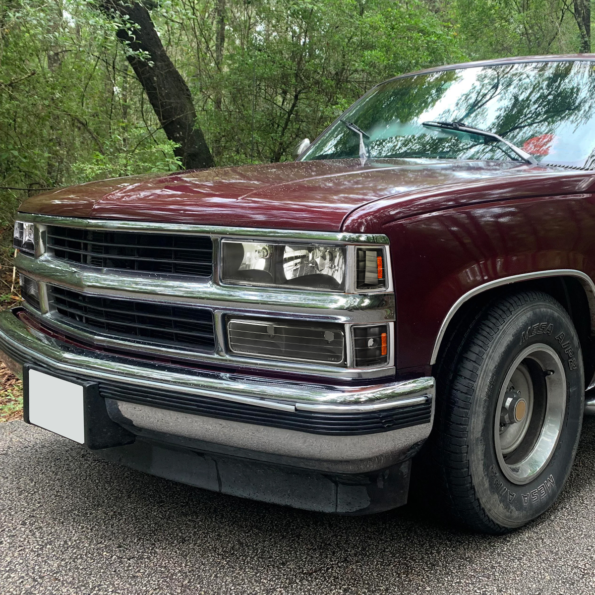 Purchase 1994-1999 GMC Yukon Chrome Housing Clear Lens Headlights Bumper Corner Lights In Mira - Foto 3