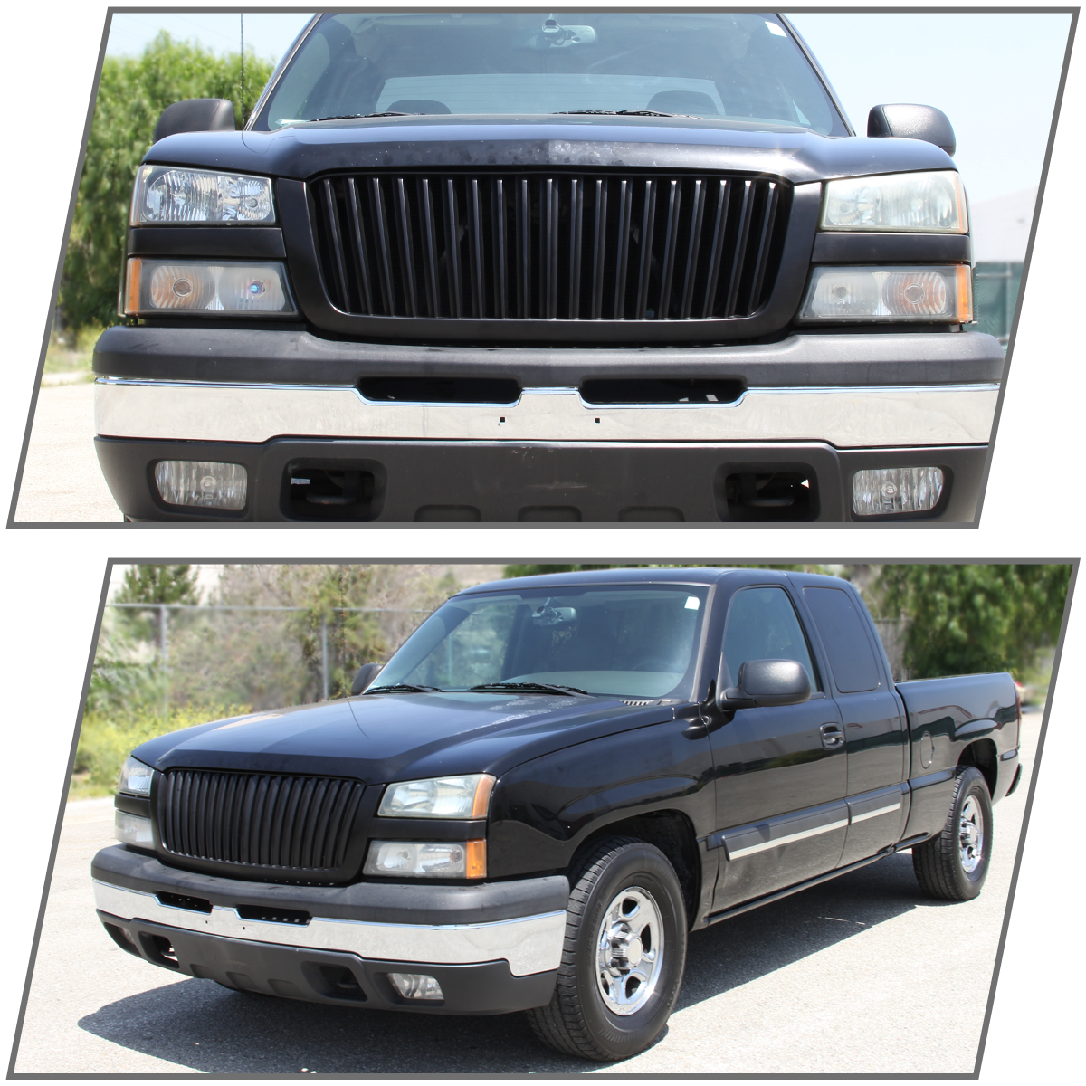 For 2003 2004 2005 Chevy Silverado 1500 2500 3500 Vertical Style Front