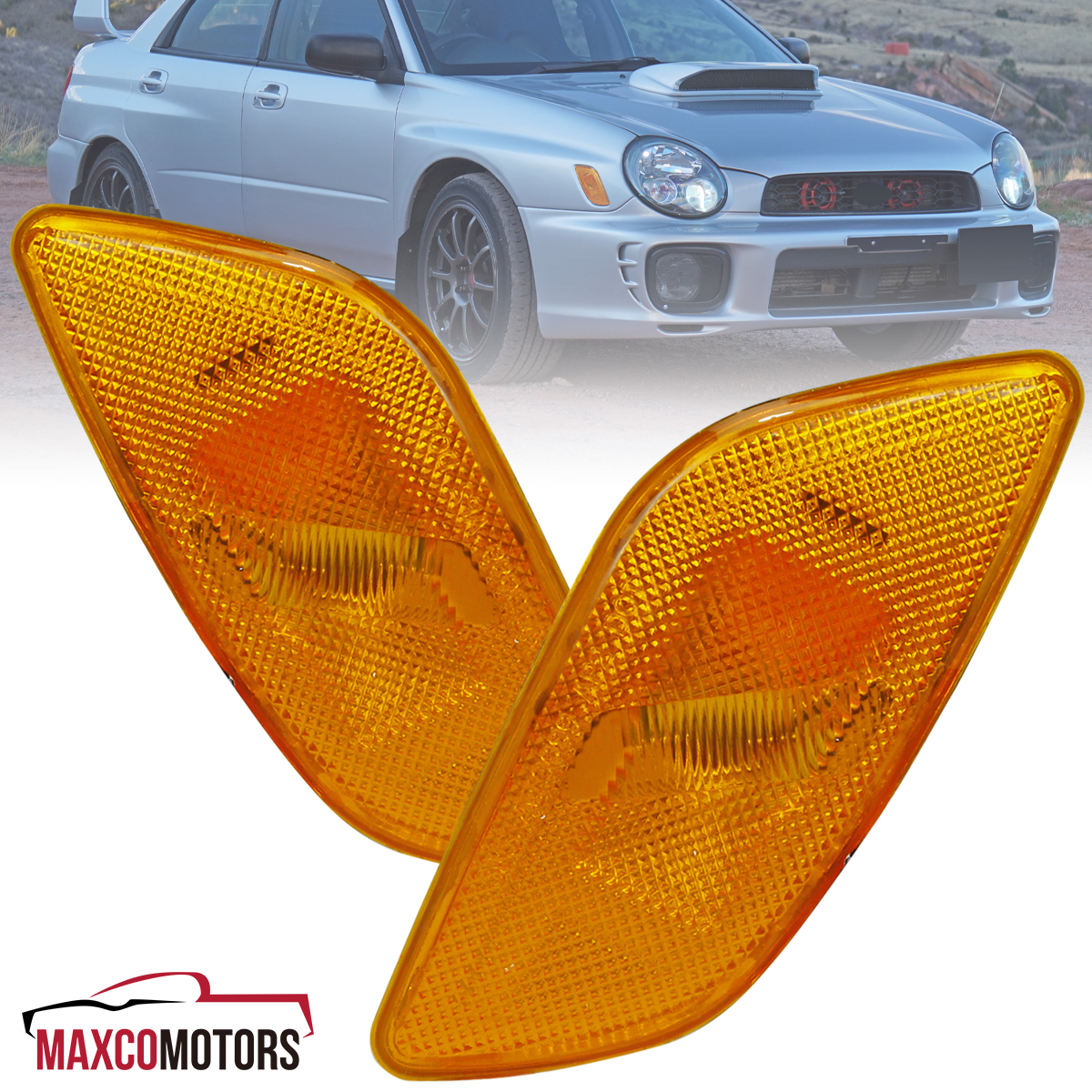 Amber Side Marker Lights Fits 2002-2003 Subaru Impreza WRX
