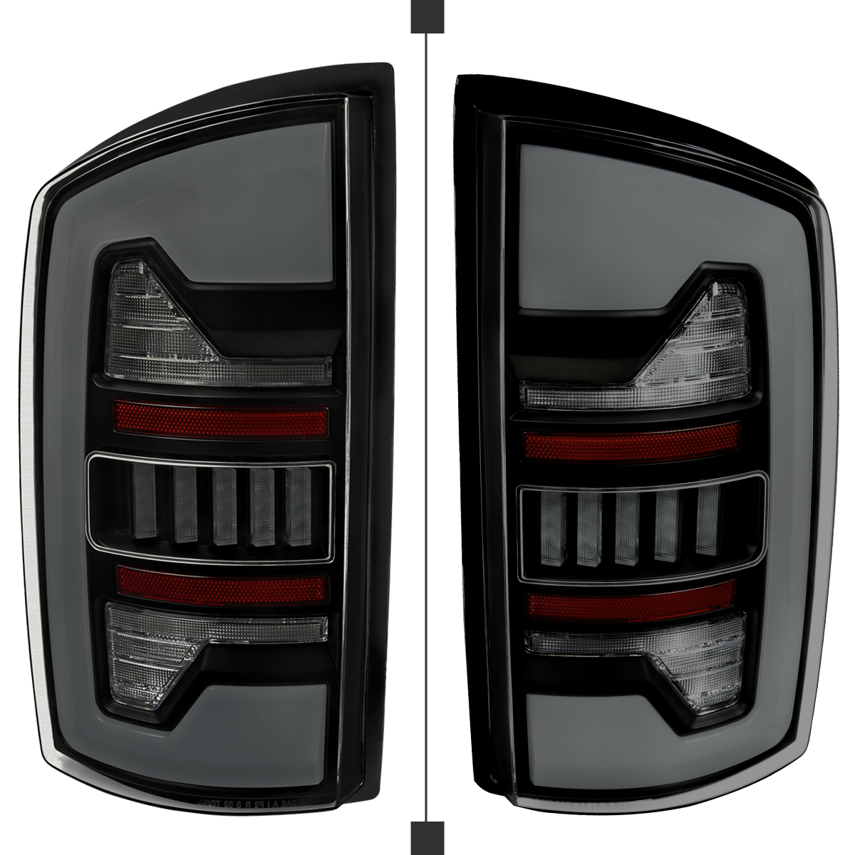 Spec-D Tuning Black/Smoke LED Tail Lights – For 2007-2008 Ram 1500 2500 3500