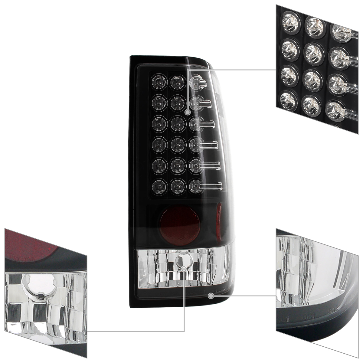 Black LED Tail Lights For 2004-2015 Nissan Titan - Foto 11
