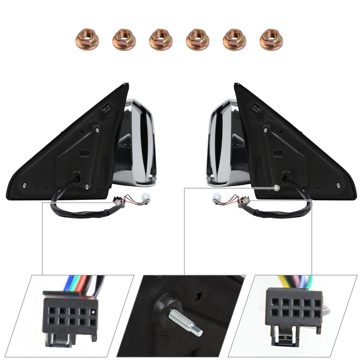 2013 - 2018 1500 2500 3500 Tow mirror with power, heat, signal and pud – Tork Parts