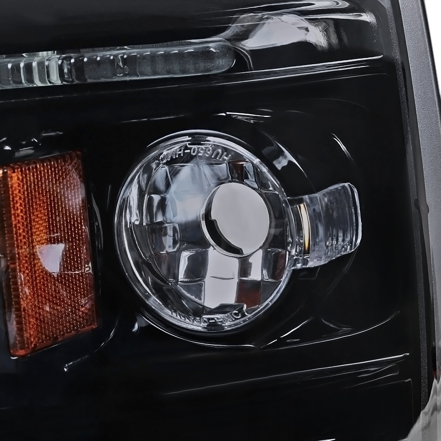 For Dodge Dakota Replacement Glossy Black Dual Halo LED Projector Headlights - Picture 7 of 8