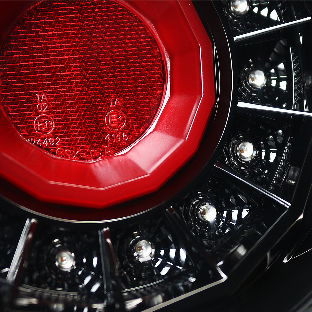 Jet Black Fits 2013-2016 Subaru Brz Scion Frs Full Led Tail Lights Brake Lamps - Picture 6 of 8