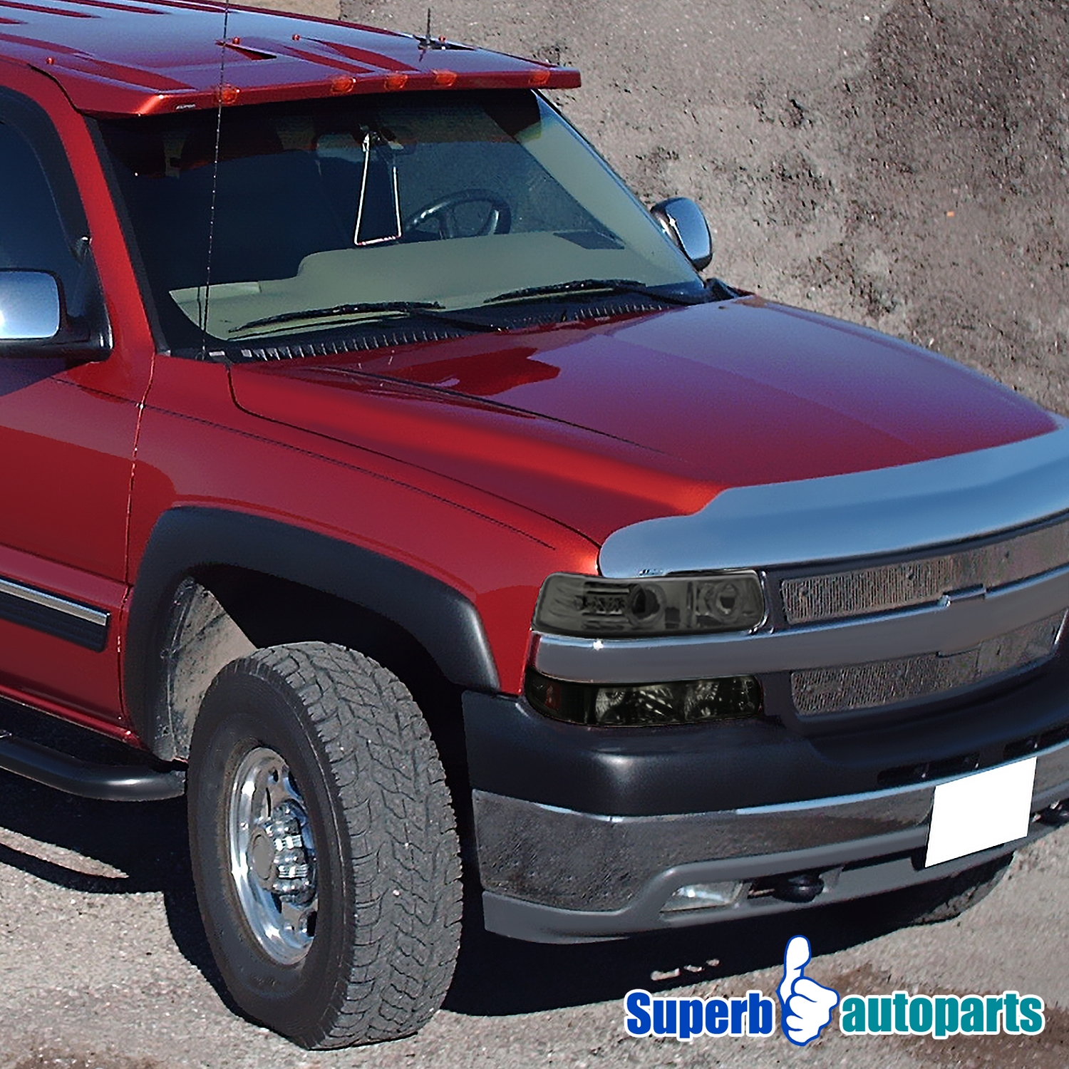 Superbautoparts Smoke Lens Parking Bumper Lights For Chevy Silverado/Suburban/Tahoe (1999-2006)