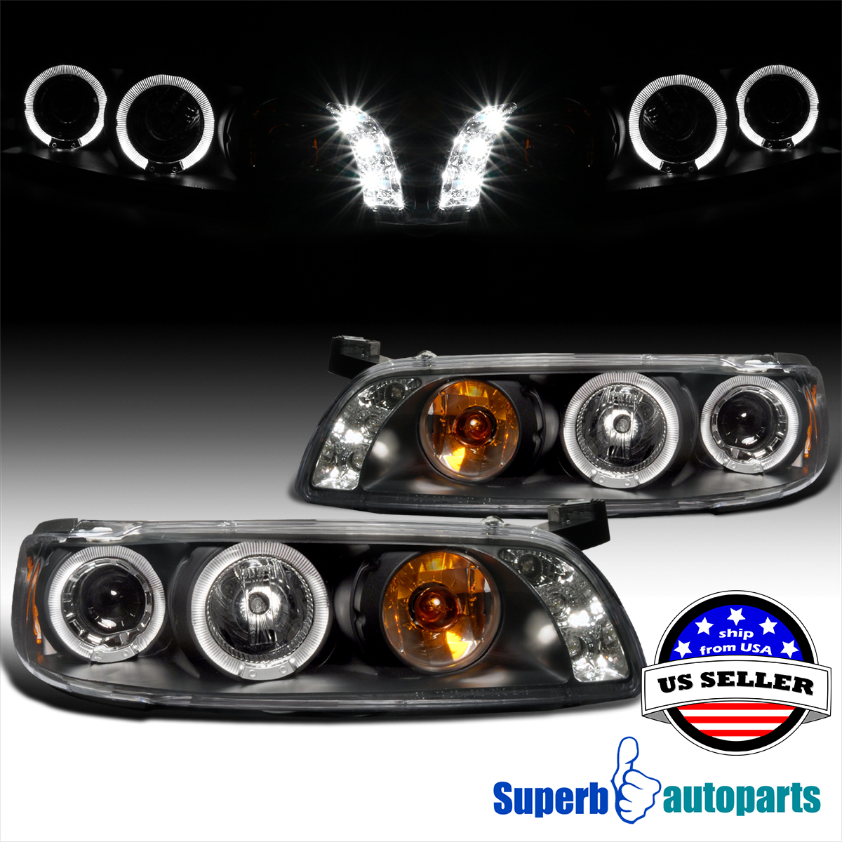 Pontiac Grand Prix Custom Disco Clear Headlights - LCLH-GPX97-KS