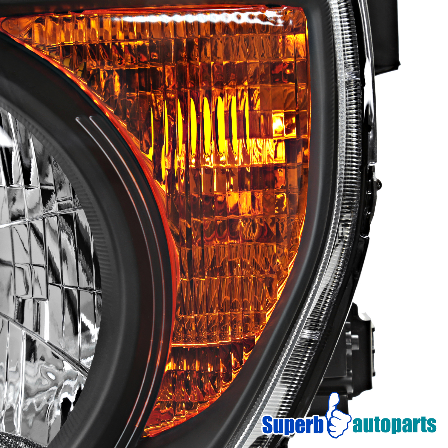 For 2003-2008 Honda Element Black Headlights OE style Replacement