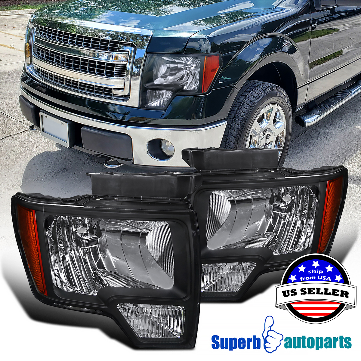 2014 F150 Headlights >> Details About For 2009 2014 Ford F150 F 150 Headlights Lamps Black Pair Left Right 2014 F150 Headlights >> Details About For 2009 2014 Ford F150 F 150 Headlights Lamps Black Pair Left Right