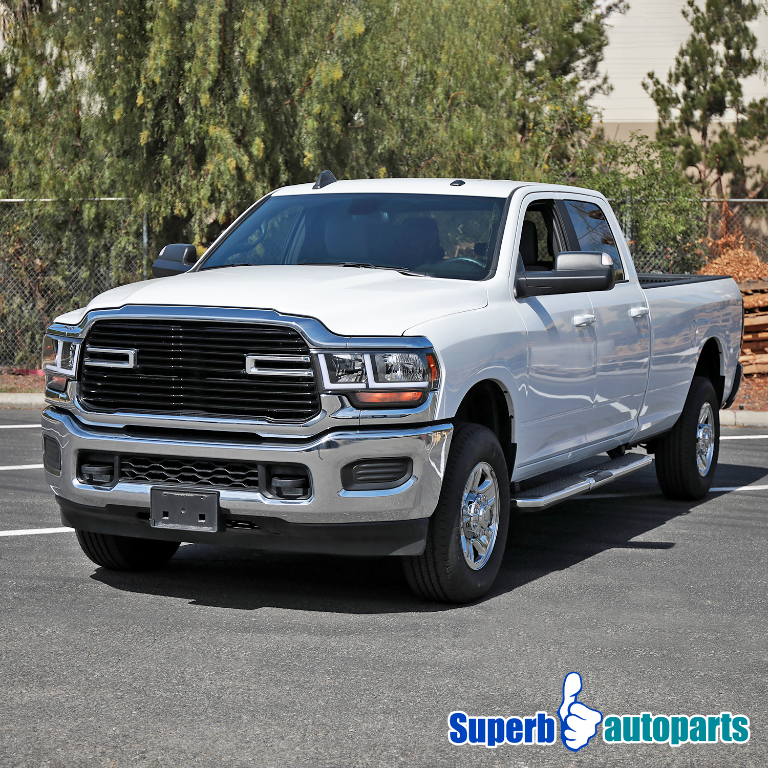 Fits 2019-2024 Dodge Ram 2500 3500 LED Tube Black Headlights Headlamps L+R - Picture 11 of 13