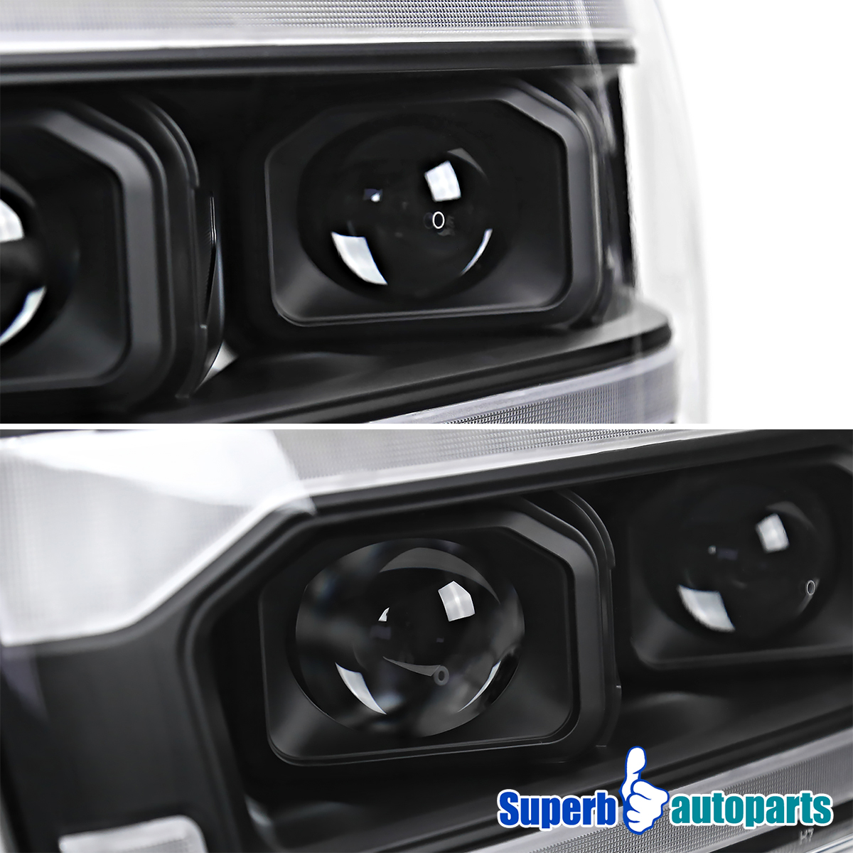 Fits 2019-2024 Ram 2500 3500 Switchback LED Signal Projector Black Headlights - Bild 7 von 13