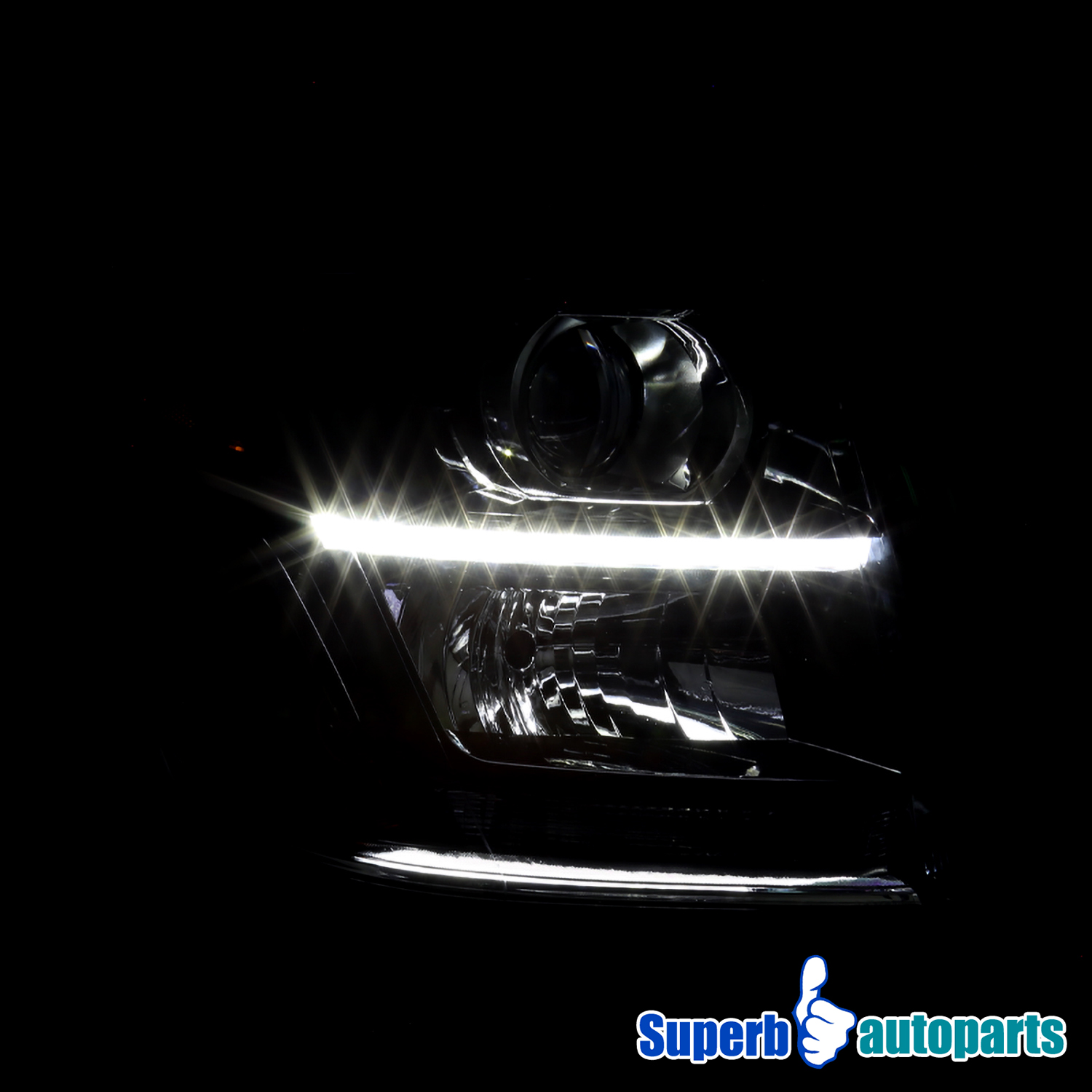 For 2015-2017 Tahoe/ Suburban Black LED Rght Passenger Sde Halogen