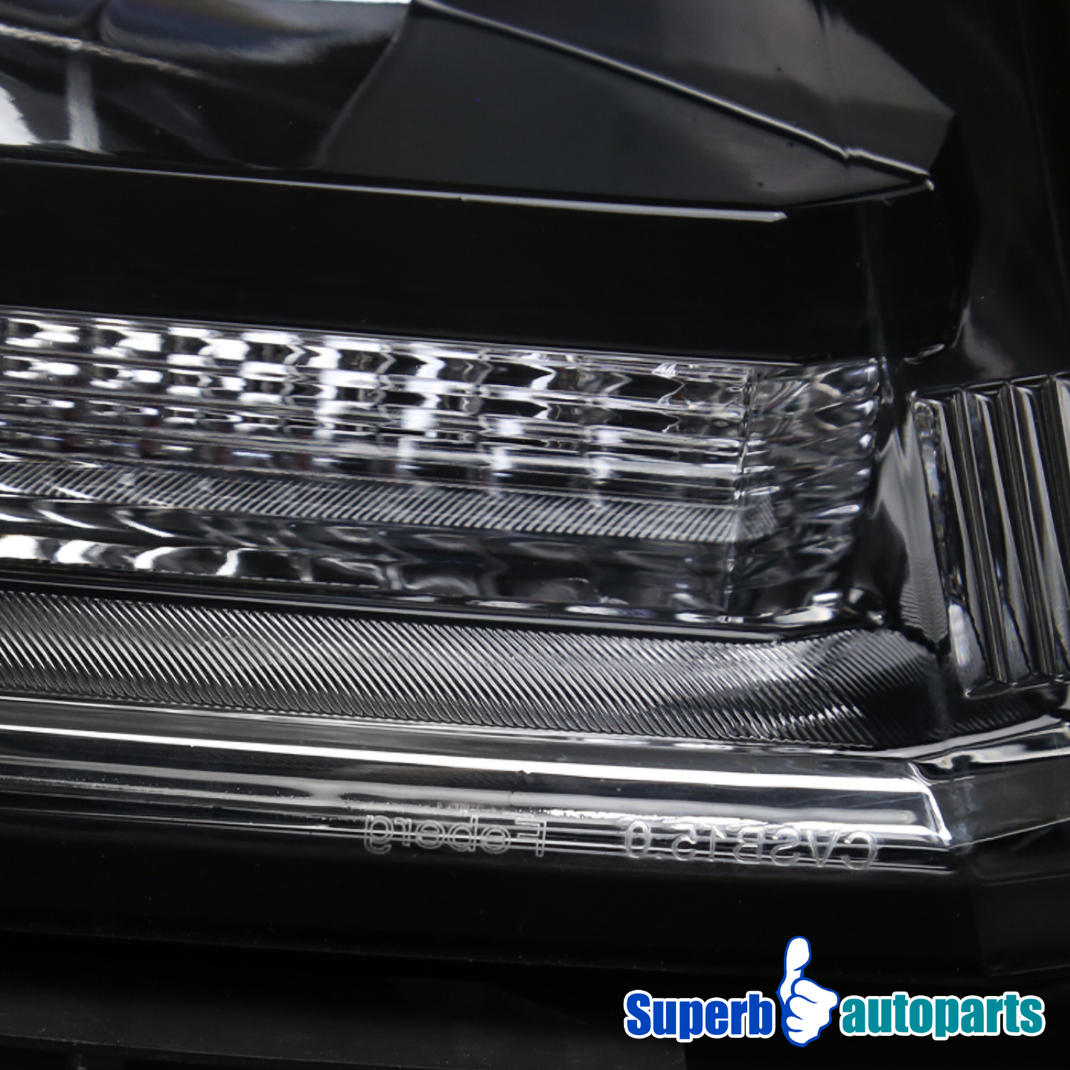 2015-2020 CHEVY TAHOE SUBURBAN BLACK/AMBER CORNER LED DRL PROJECTOR