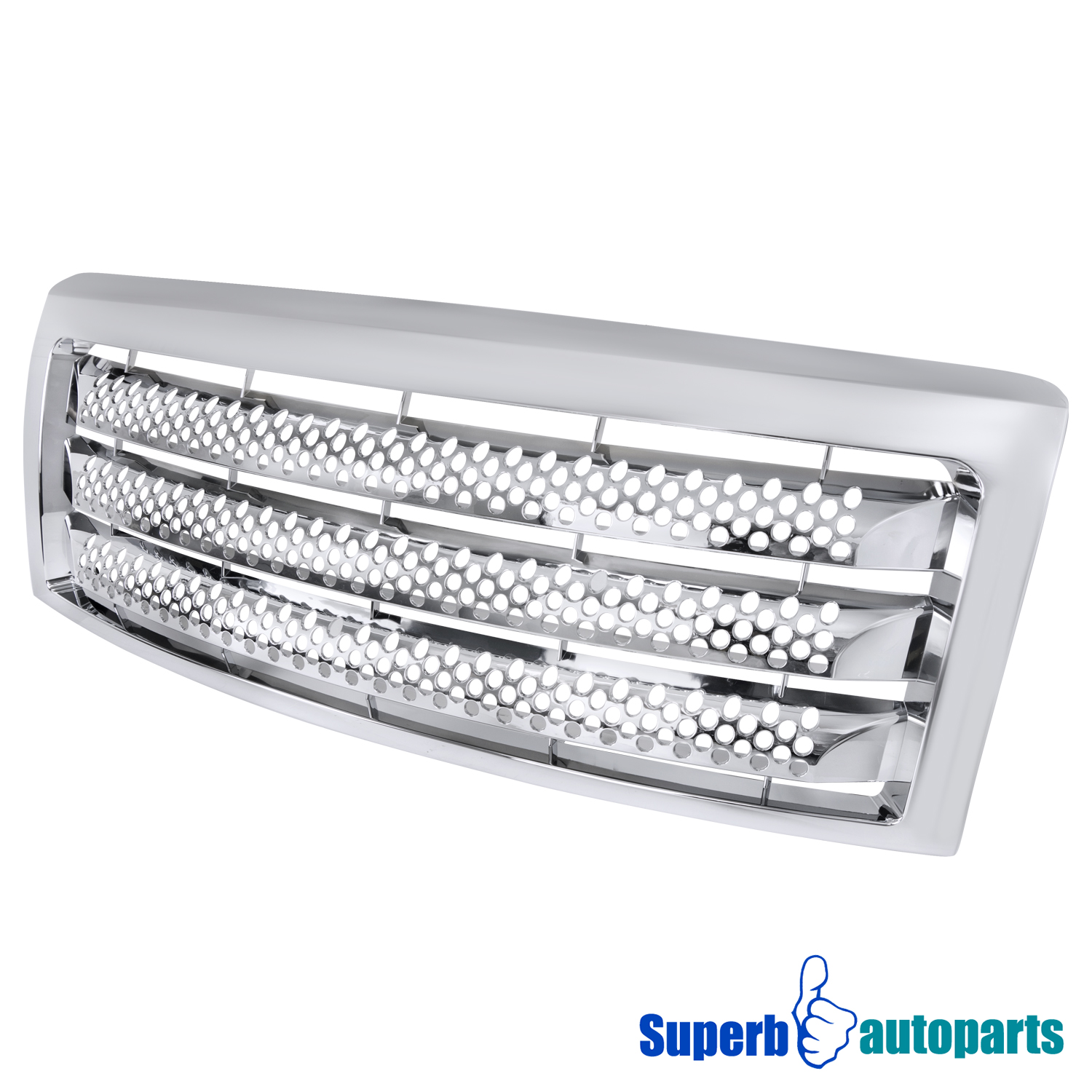 2009 2014 Ford F 150 Chrome Denali Style Round Honeycomb Hood Grill