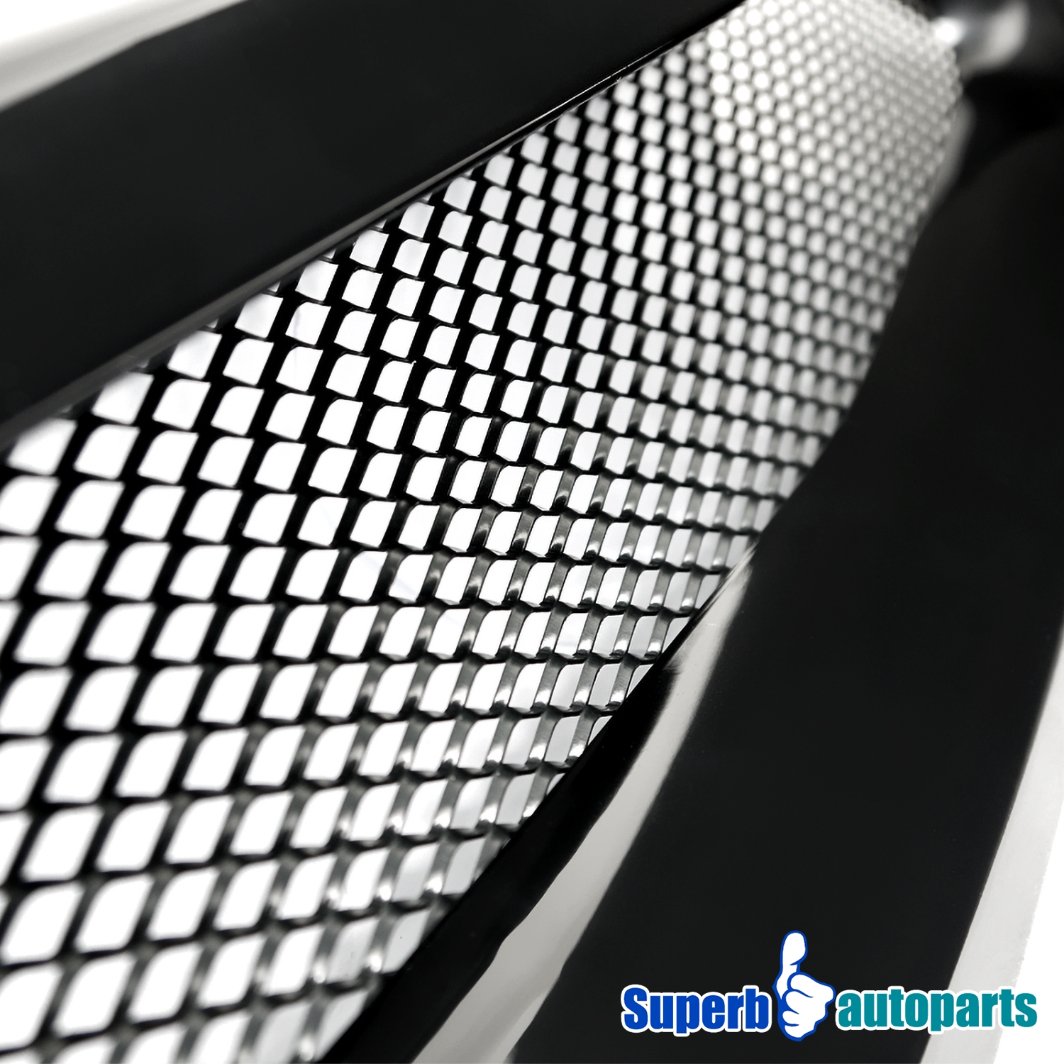 Superbautoparts Black Mesh Front Hood Grille For 1999-2004 VW Jetta / Bora - ABS Plastic