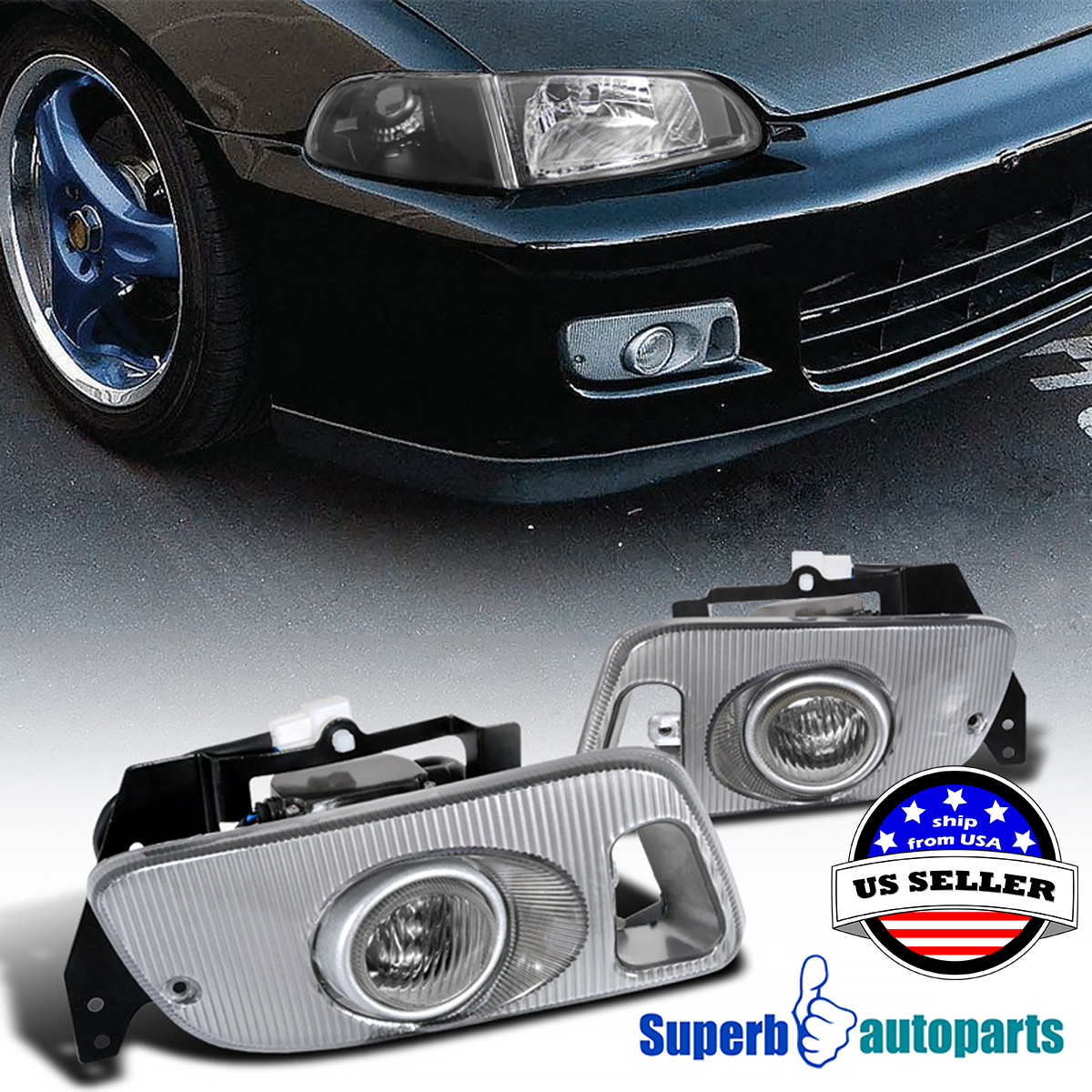 For 1992 3dr Bumper Lamps Fog Lights