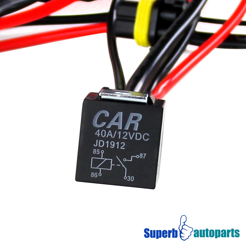 30 Amp Xenon HID Conversion Kit Relay Wiring Harness H1 H3 H4 Single