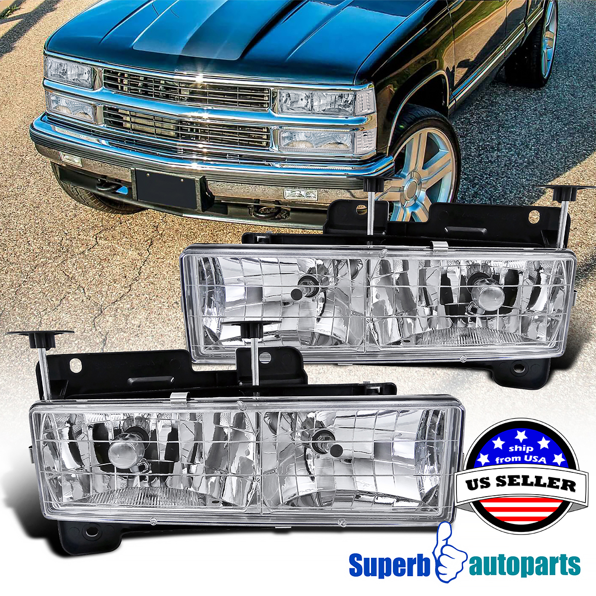 Fits 88-98 Chevy GMC C10 CK 1500/2500/3500 94-99 Suburban