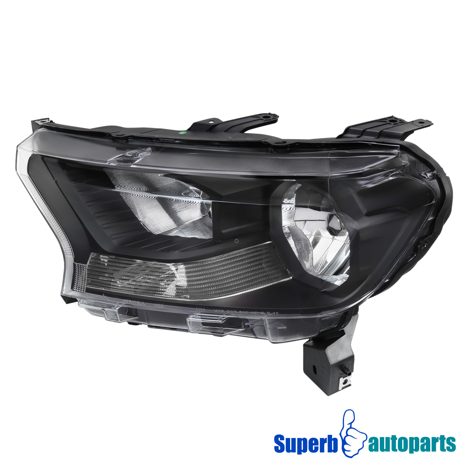 Headlight Assembly Fit for 2019-2023 Ford Ranger XL XLT, Chrome