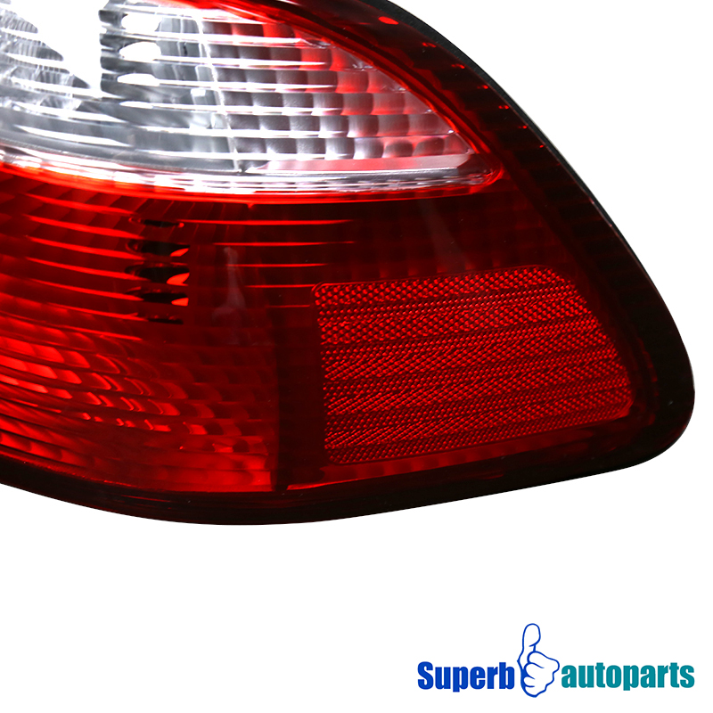 Red/Clear Tail Lights For 1998-2000 Honda Accord 4Dr Sedan - L+R Pair, DOT/SAE
