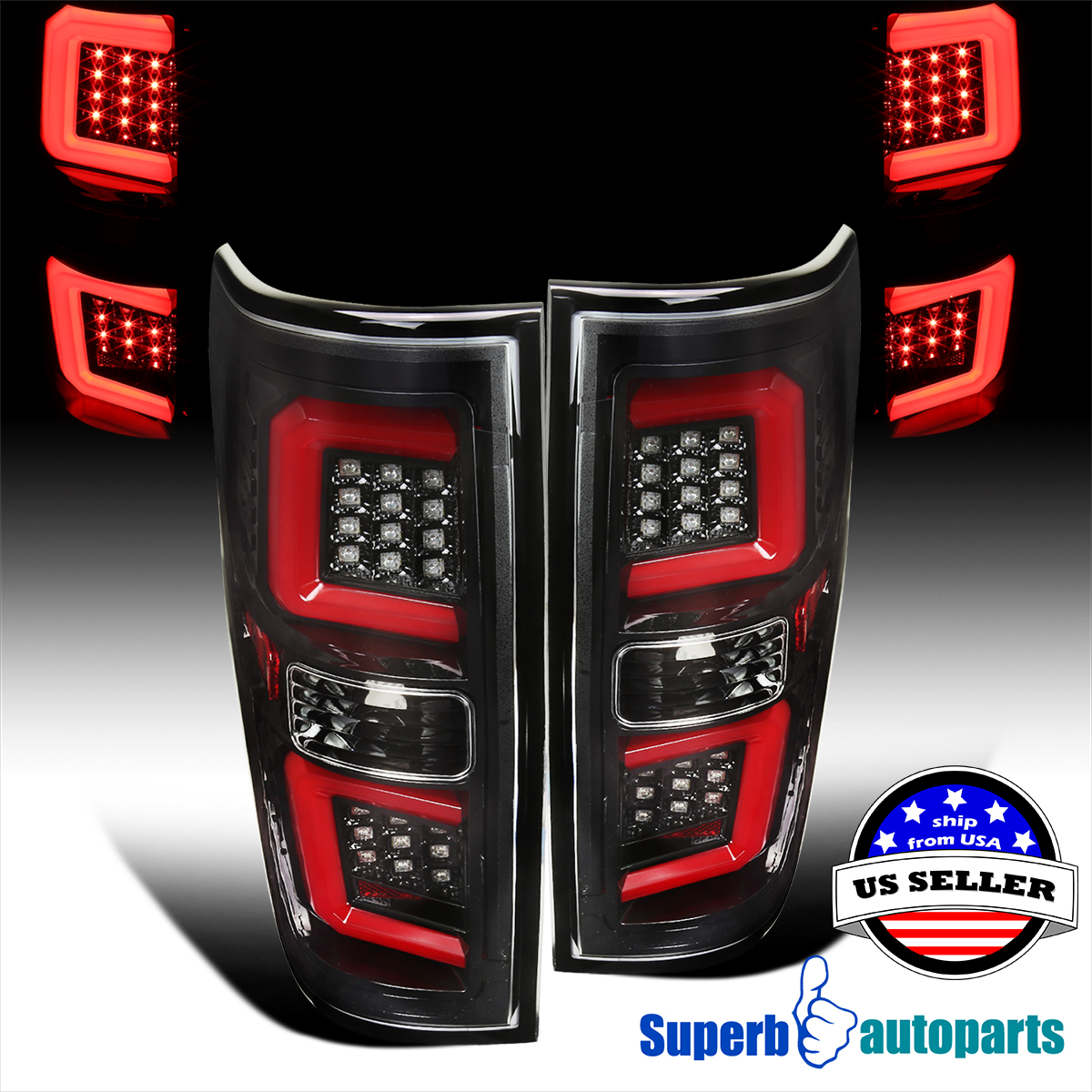 thumbnail image 2 of Pair Black Housing Headlights For 2009-2014 Ford F-150 – Superbautoparts, Clear Lens 2 of 6