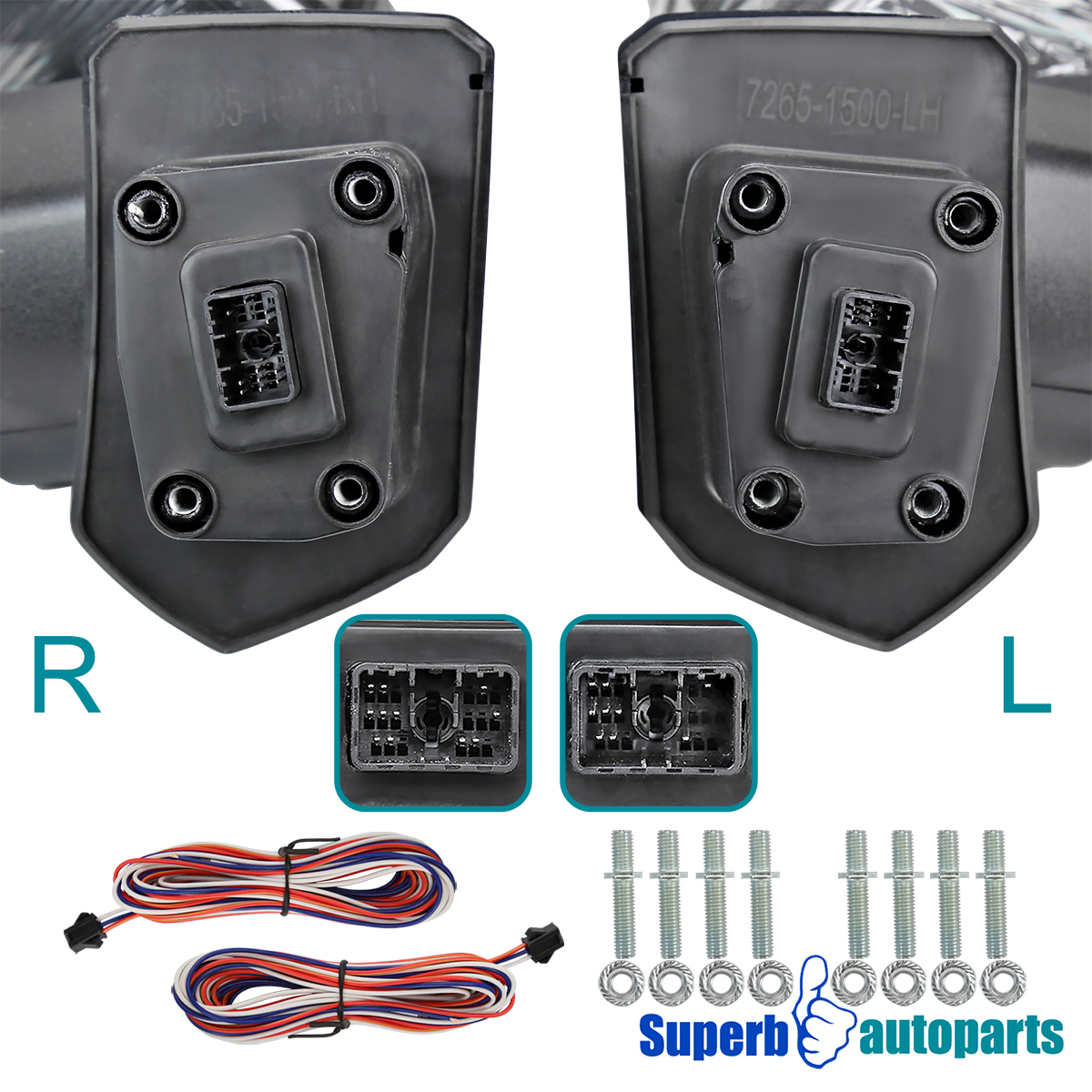 Power Heated Tow Mirrors For 2019-2023 Chevy Silverado 1500 – LED Signal, Puddle Lamp, Temp Sensor – Carpartsinnovate Pair