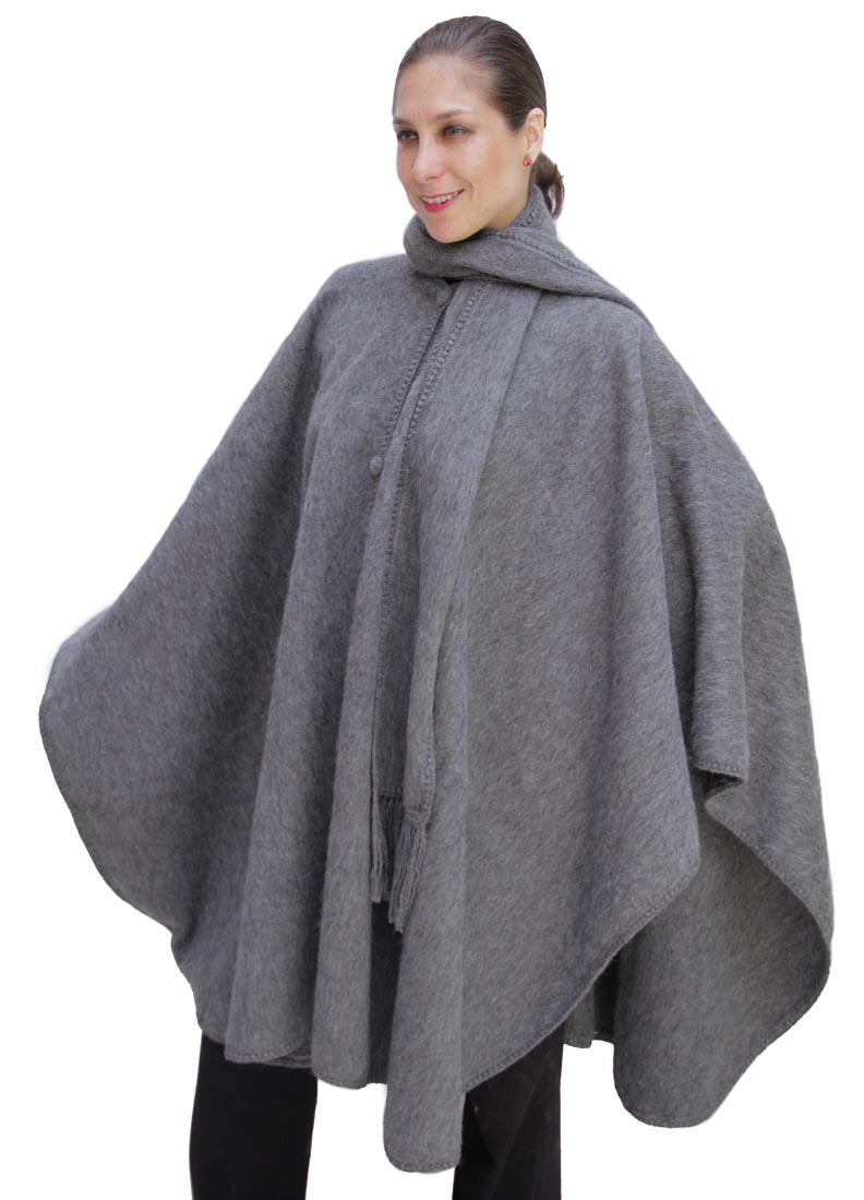 new womens woven alpaca wool poncho cloak wrap cape scarf 5746