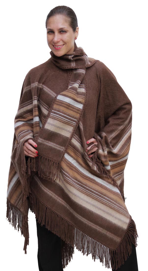 new womens fine alpaca wool cloak cape peru poncho wrap scarf