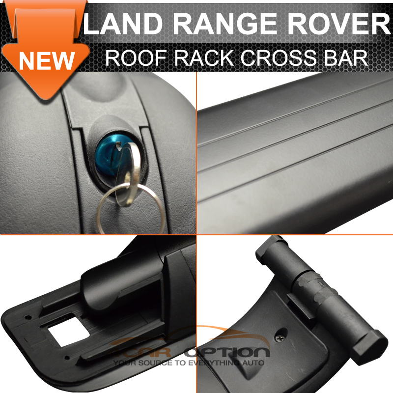 VI Black Roof Rack Rails Cross Bar Set For 2007-2012 Land Rover Range HSE