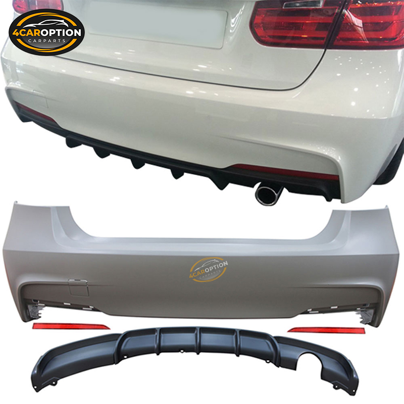 Fits 12 18 F30 3i M Performance Rear Bumper Conversion Diffuser Single Outlet Ebay