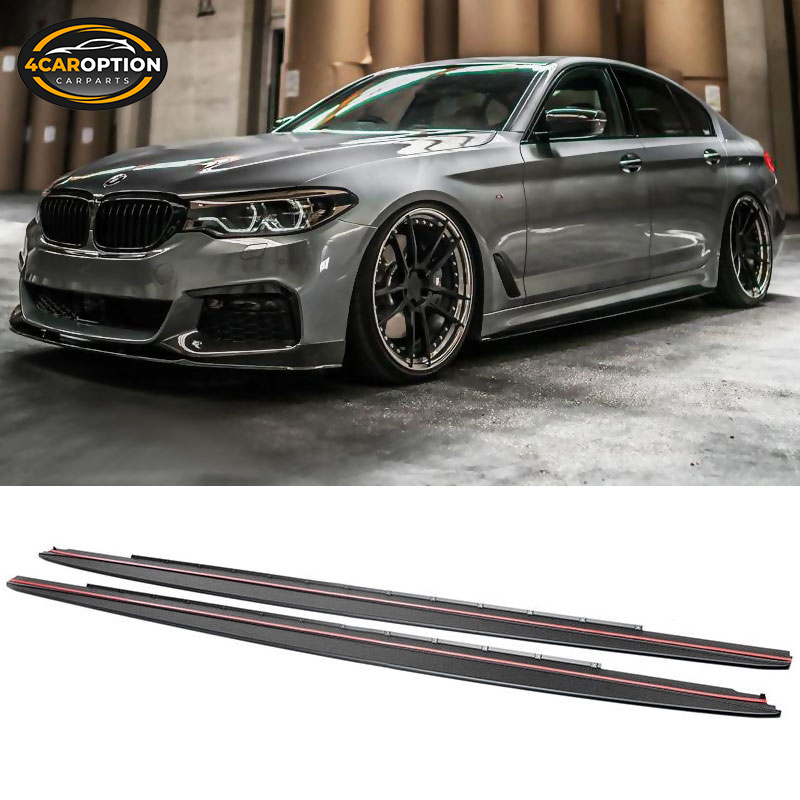 Fits 17-23 BMW G30 530i 540i MP Style Side Skirt Extension Lip