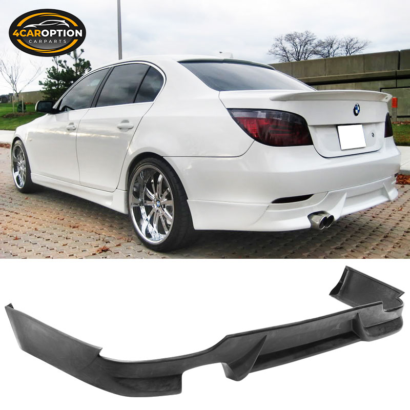 Fits 04-07 BMW E60 5-Series Sedan Rear Bumper Lip Diffuser Unpainted ...