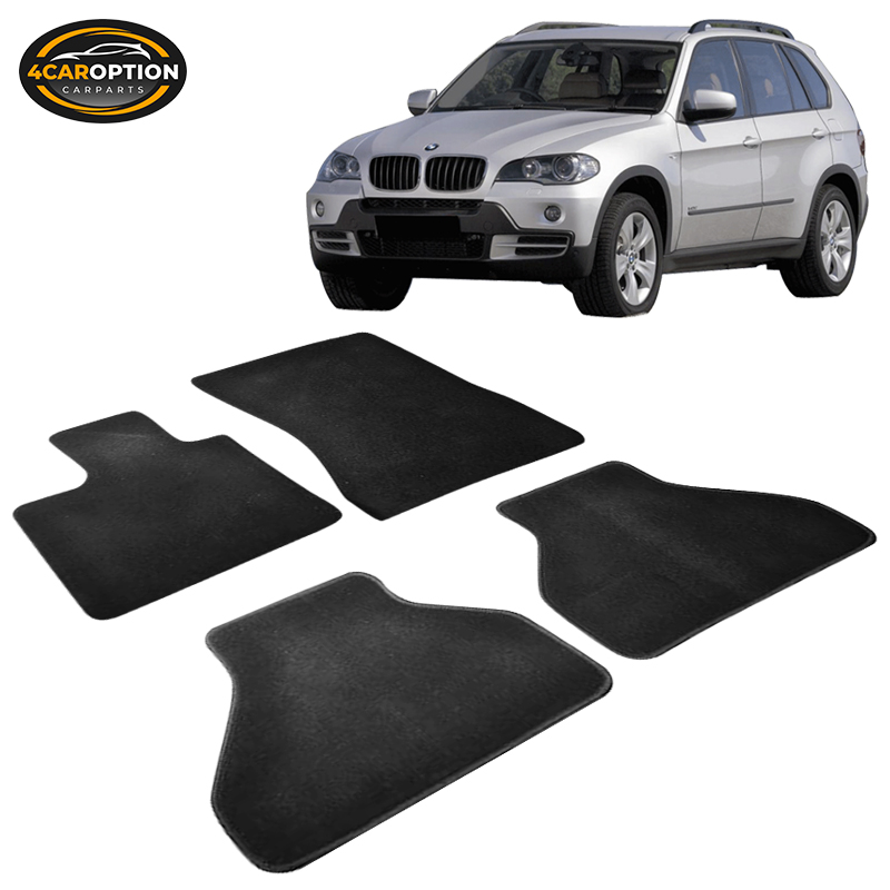Fits 0712 BMW E70 X5 4Dr Floor Mats Carpet Front & Rear Nylon Black