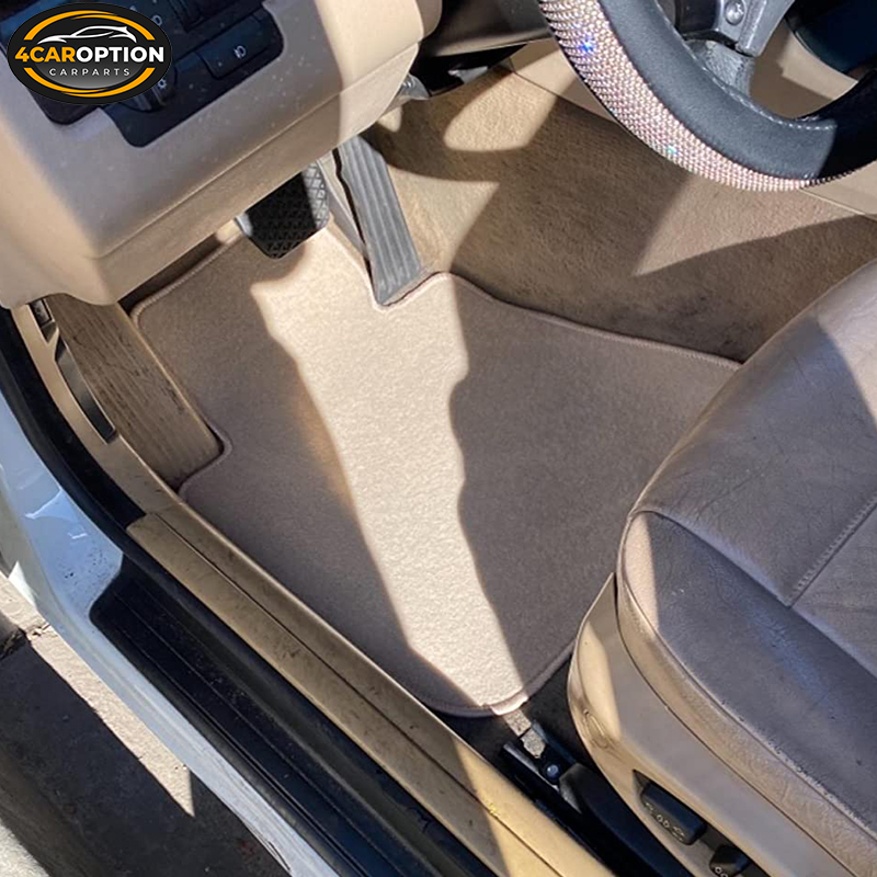 4-Piece Beige Carpet Floor Mat Set For BMW E90 3 Series Sedan 2006-2011 - Front & Rear