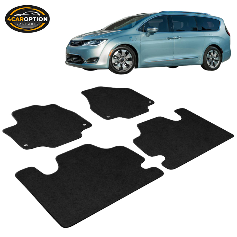 Fits 1718 Chrysler Pacifica Nylon Floor Mats Black Carpet Front Rear