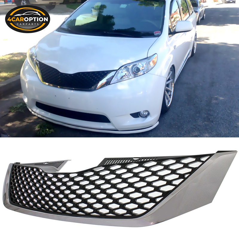 Fits 11-17 Toyota Sienna SE Style Front Upper Mesh Grille Grill