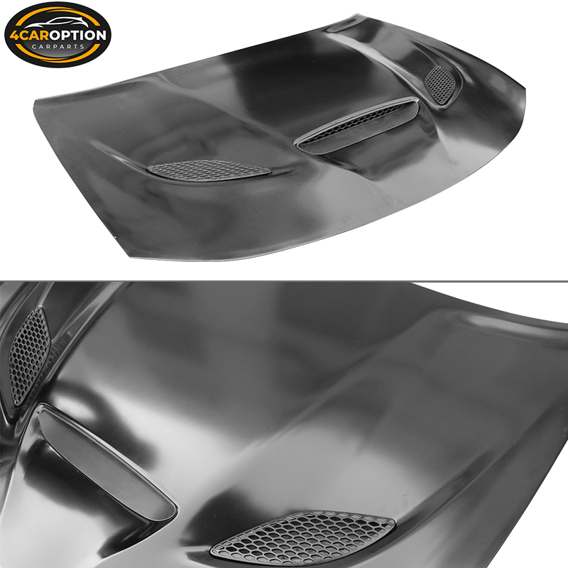 Fits 1520 Dodge Charger SRT Style Hood Scoop Air Vent Black Aluminum
