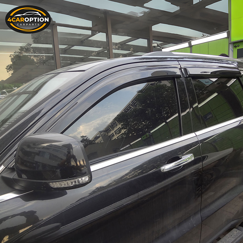 4-Piece In-Channel Window Visors For Jeep Grand Cherokee 2014-2020 – Dark Smoke Rain Guards & Vent Deflectors 10 thumbnail image