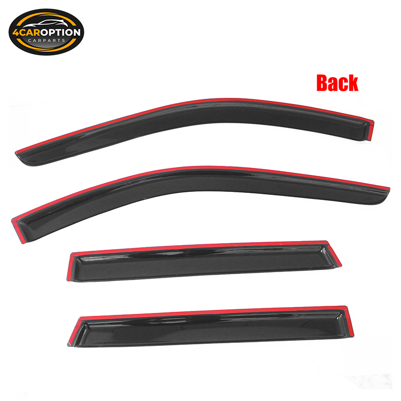 Shatterproof Taped-On Window Deflectors for Jeep Grand Cherokee 2011