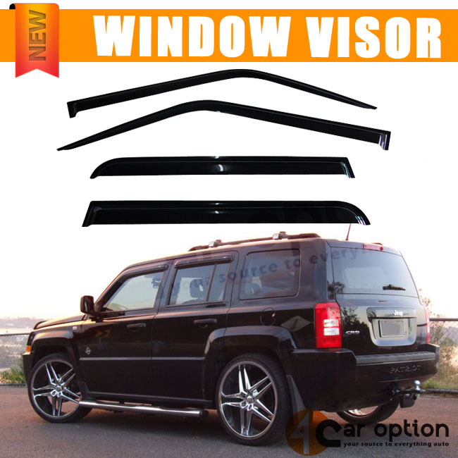 For 0716 Jeep Patriot Acrylic Window Visors 4Pc Set eBay