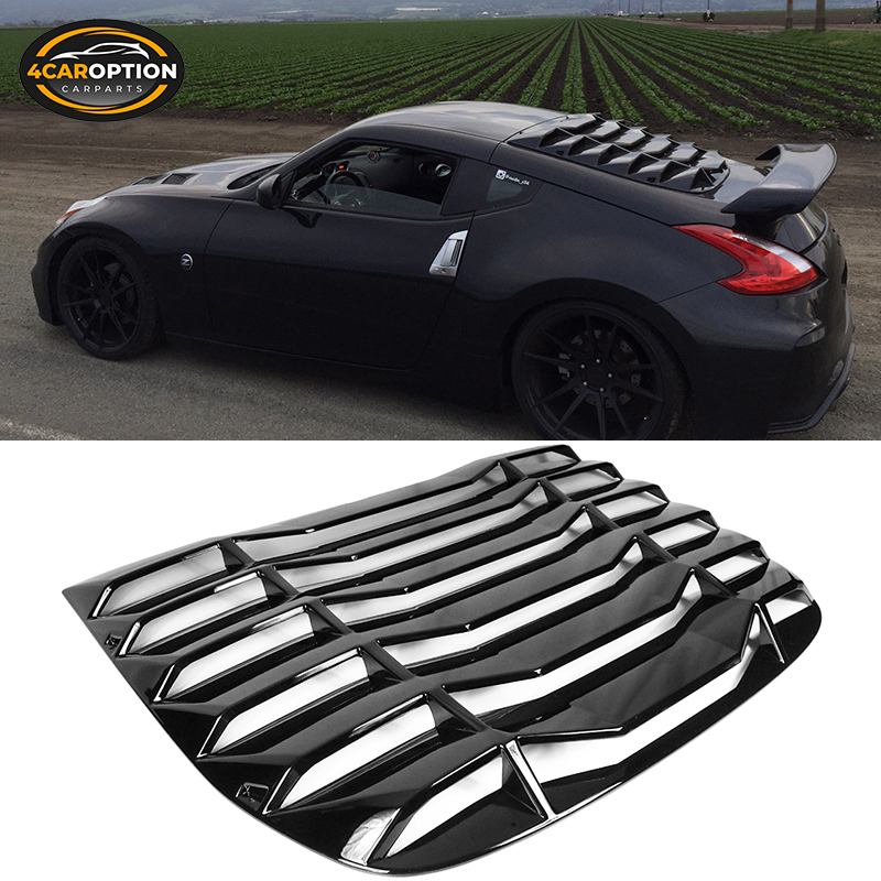 Fits 09-20 Nissan 370Z Rear Window Louver Cover Gloss Black | eBay