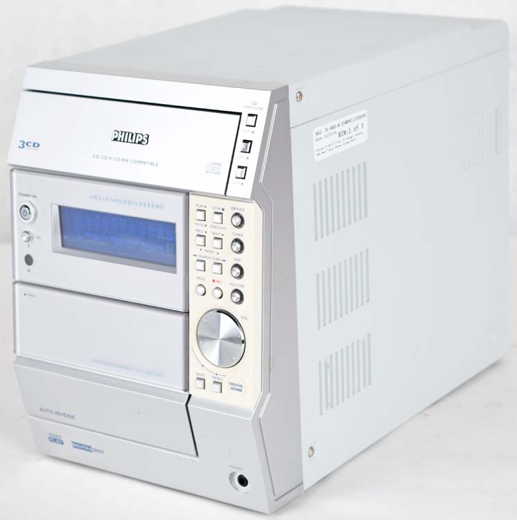 Philips MC50/37 3Disc CD Changer Cassette Tape Deck Player Stereo